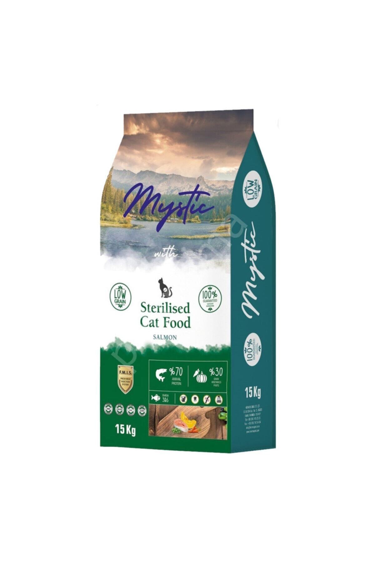 mystic somonlu az tahilli yetiskin steril kedi mamasi 15 kg fiyati yorumlari trendyol