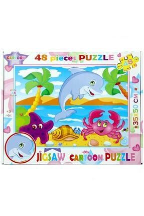 Çocuk Egitici Puzzle 48 Parça Kumsal Canlılar Puzzle jgswpzl4