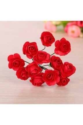 Kırmızı Kağıt Gül 144lü Kağıt Güller El Işi Süsleme Hobi Dekorasyon Tasarım Yapay Çiçek Aranjman AKERKAGITGULSERISIJ