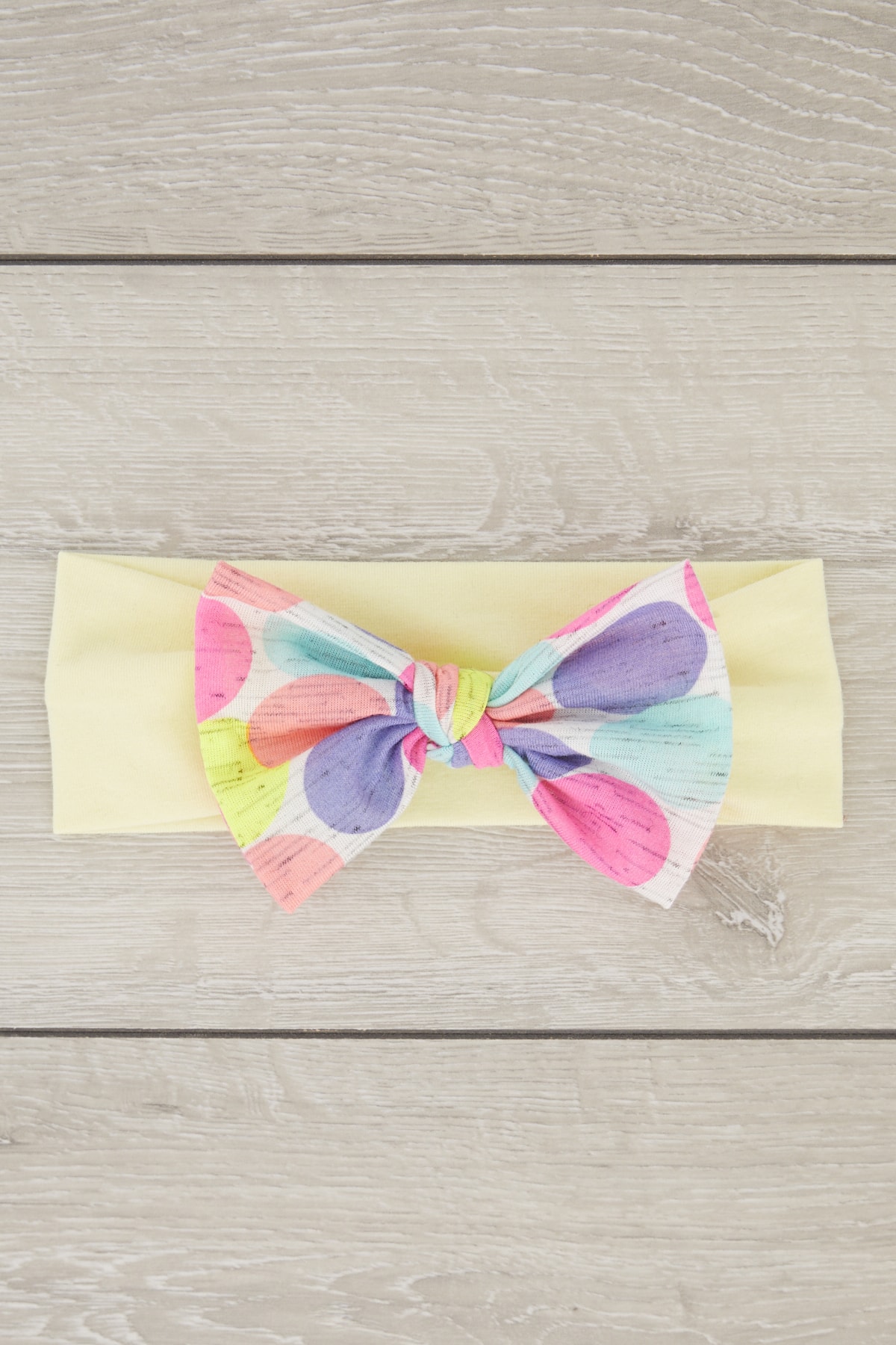El Yapımı Yumuşak Fiyonk Bağlamalı Doğal Pamuklu Penye Bebek Çocuk Kız Bandana GÖKKUŞAĞI SERİSİ 3