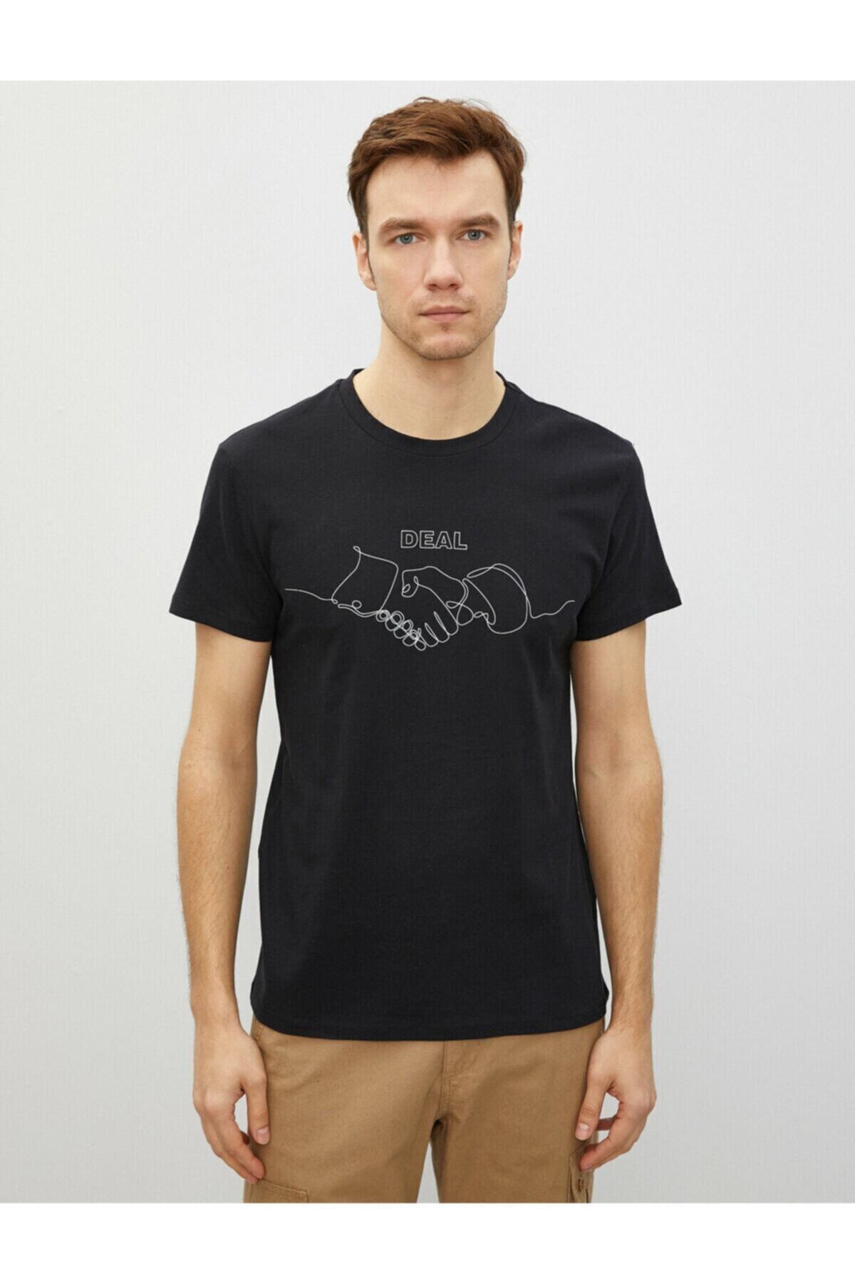 تیشرت مردانه مشکی کوتون | 1YAM11834LK اورجینال - تصویر 3