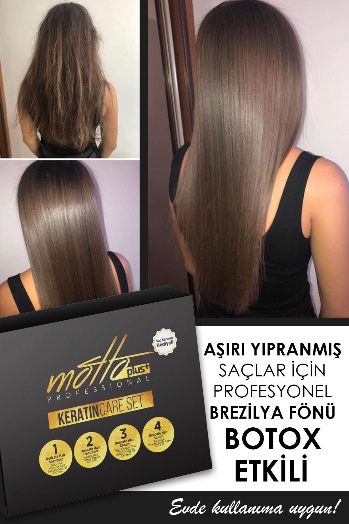 motto plus brezilya fonu keratini 4 lu set sampuan keratin sac kremi sac serumu tarak firca kap hediyeli fiyati yorumlari trendyol