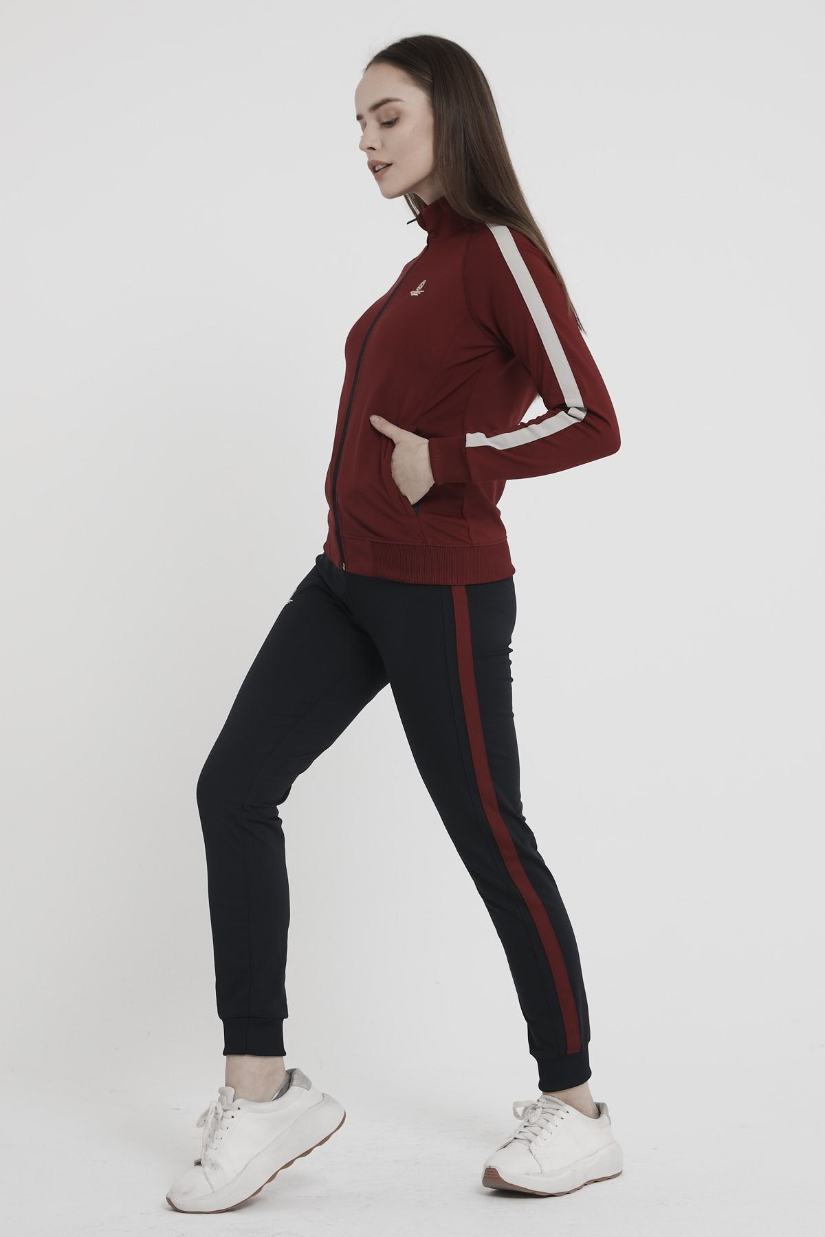 SPORTSTAT ON Women s Burgundy Tracksuit Set Ssb01 010 Trendyol