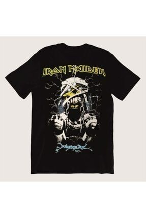 Iron Maiden Powerslave Metal Band Baskılı Battal Boy Penye Tişört B114-254s
