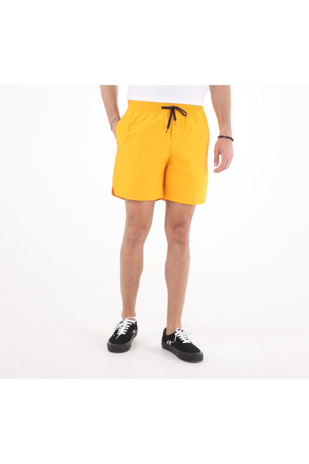 Yellow shop vans shorts