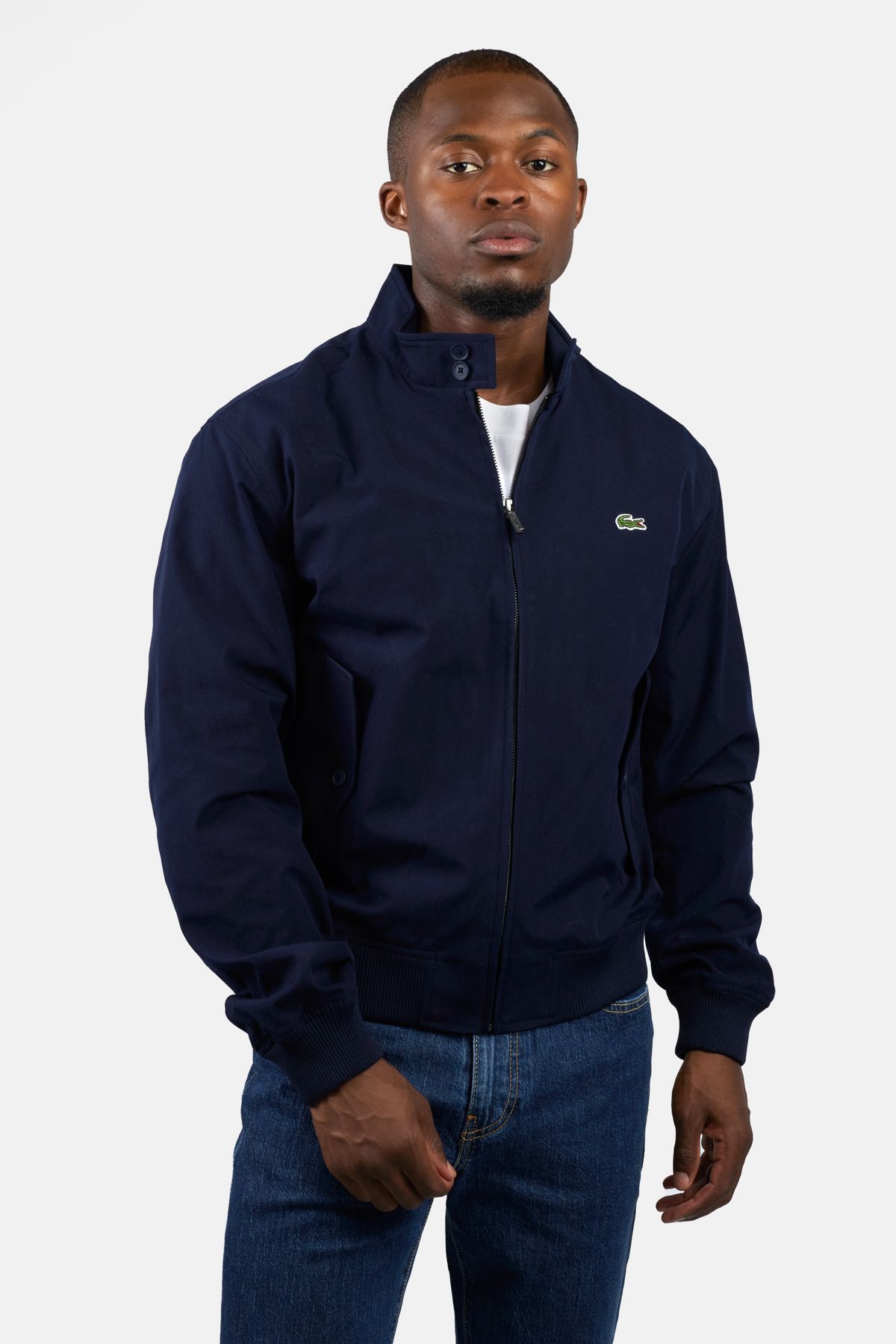 Lacoste blue bomber jacket store