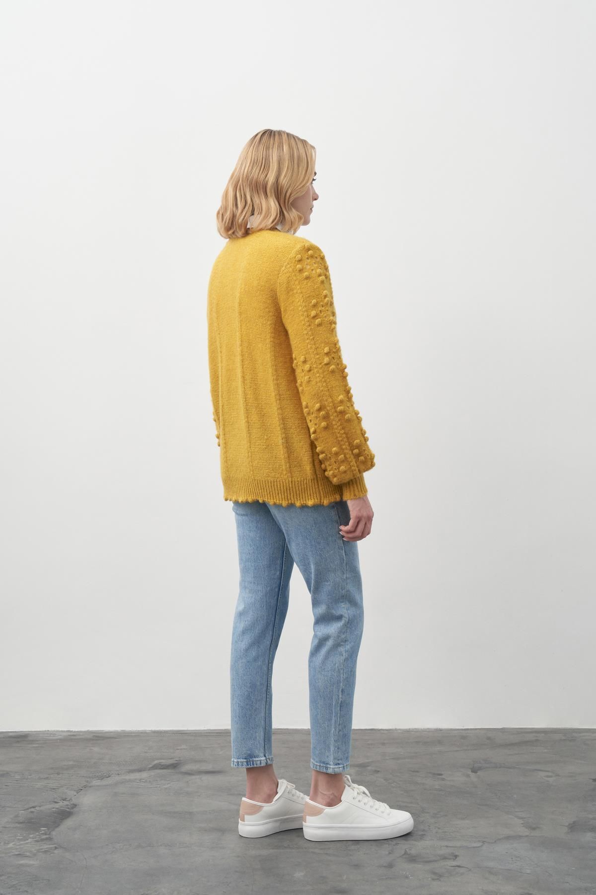 Mustard yellow boyfriend cardigan cheap