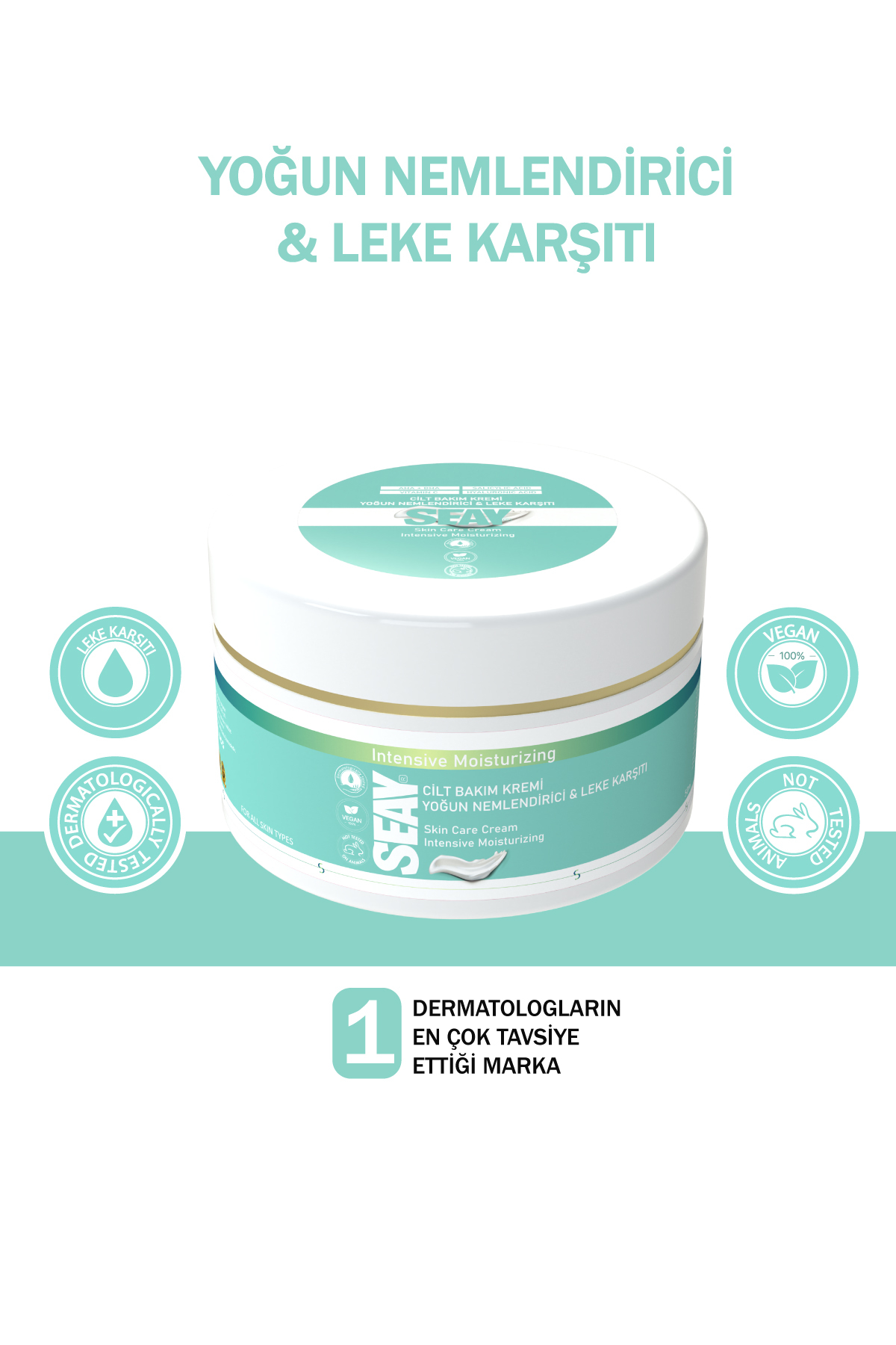 Seay Yoğun Nemlendirici ve Leke Karşıtı Krem 50ml Aha + Bha & Vitamin C