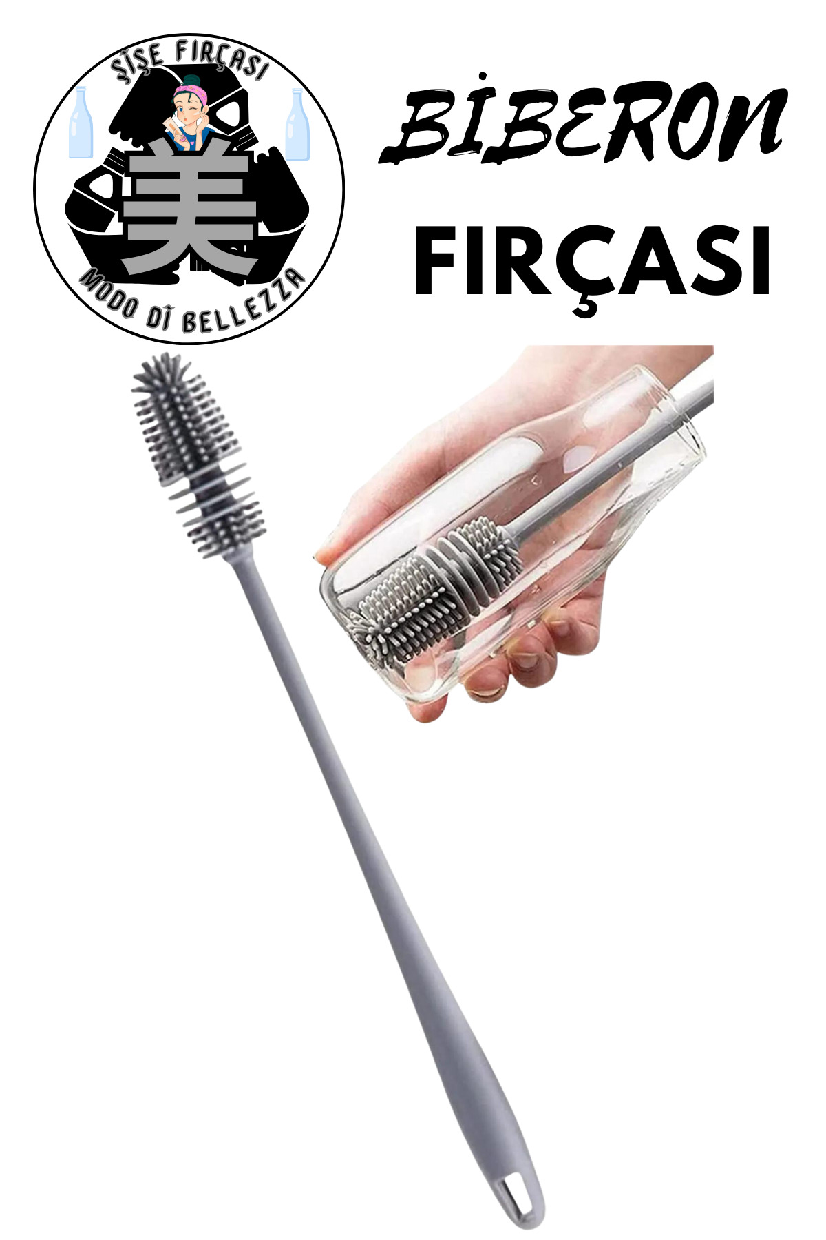 Modo Di Bellezza Silikon Fırça Tpr Matara Emzik Biberon Temizleyici Kavanoz Termos Suluk Yağ Şişe Temizleme Fırçası