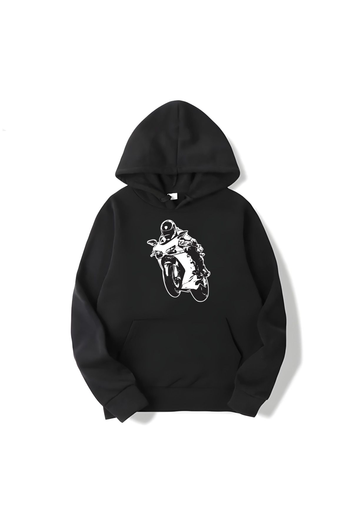 MAGORS Hanorac Cu Mânecă Lungă Din Bumbac Imprimat Svart Wear Moto Gp Unisex - S