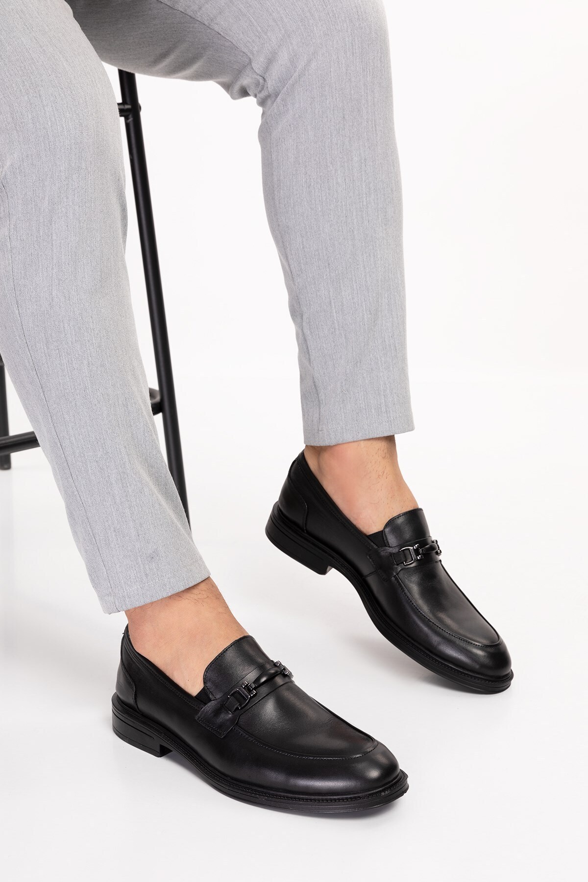 maximoda  Hakiki Deri, Bagcıksız, İç Dış Deri, Erkek Klasik Ayakkabı - Görsel 3