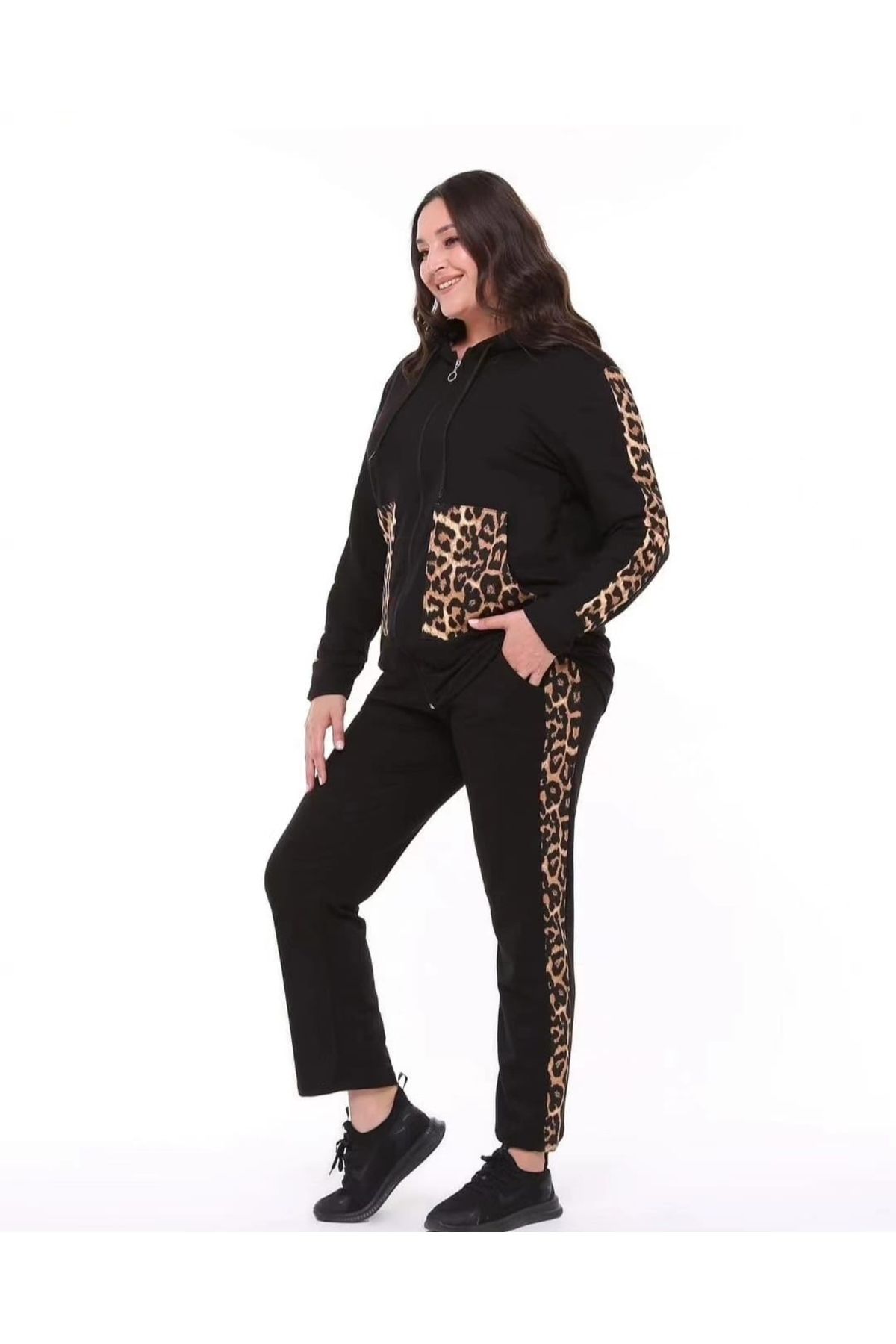 Leopard print tracksuit top womens