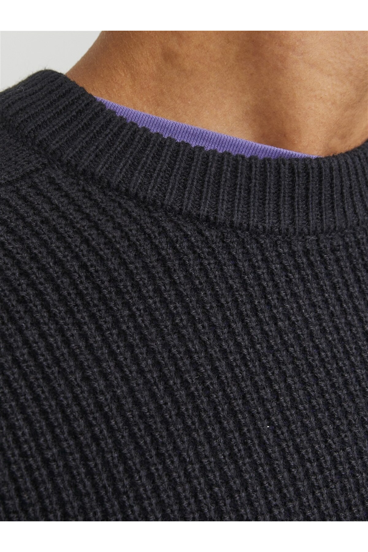 بافت و پلیور Jack & Jones اورجینال مردانه برند جک اند جونز 12245216 Men's Sweater JCOBLACK KNIT CREW NECK BF 12245216 - تصویر 6