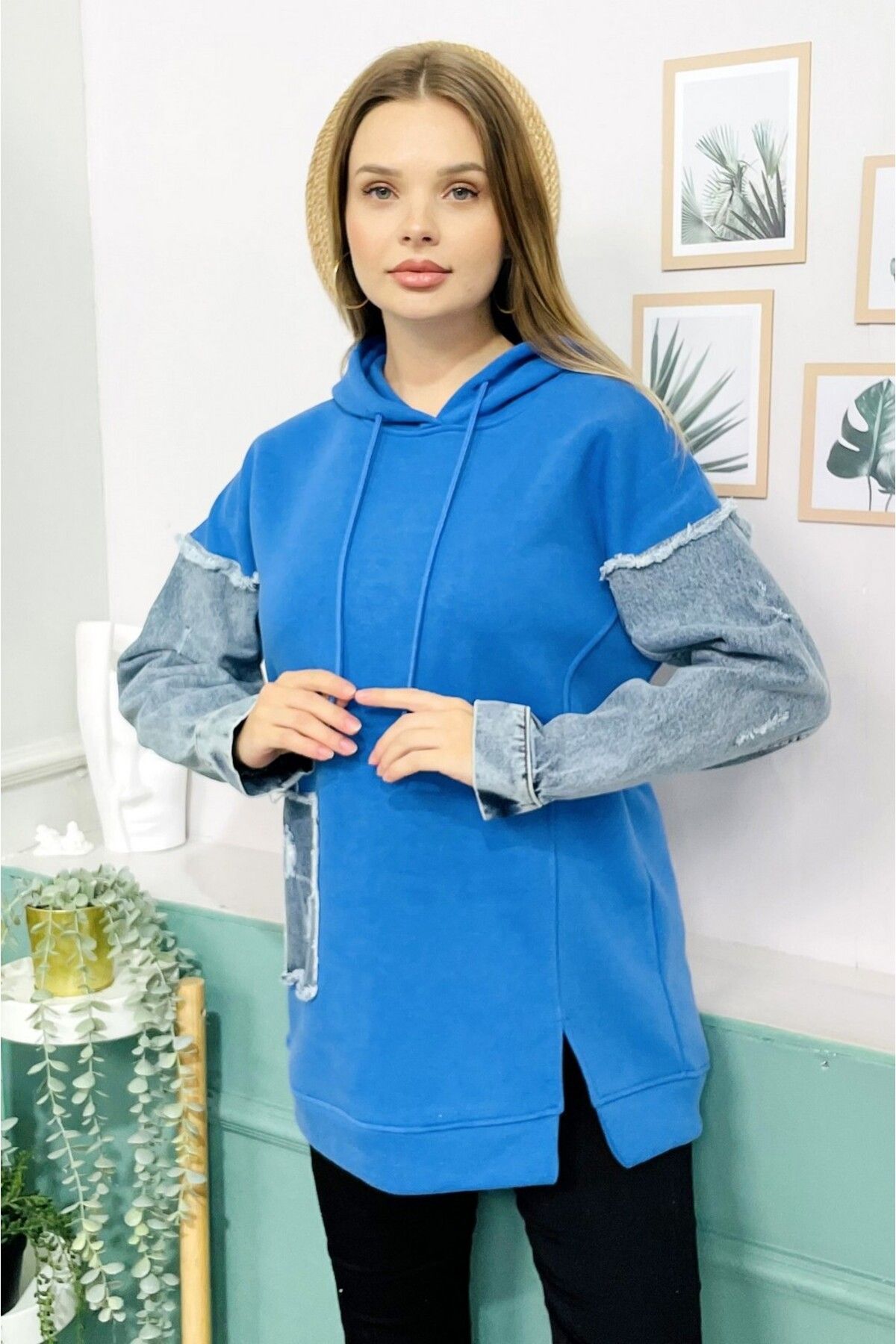 Denim blue on sale sweatshirt