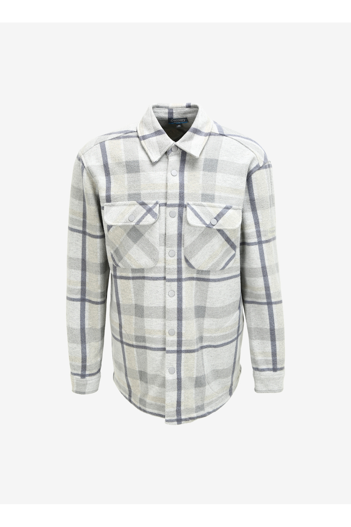 دیسکاوری اکسپدیشن پیراهن مردانه خاکستری طرح چهارخانه D3WM-GML3