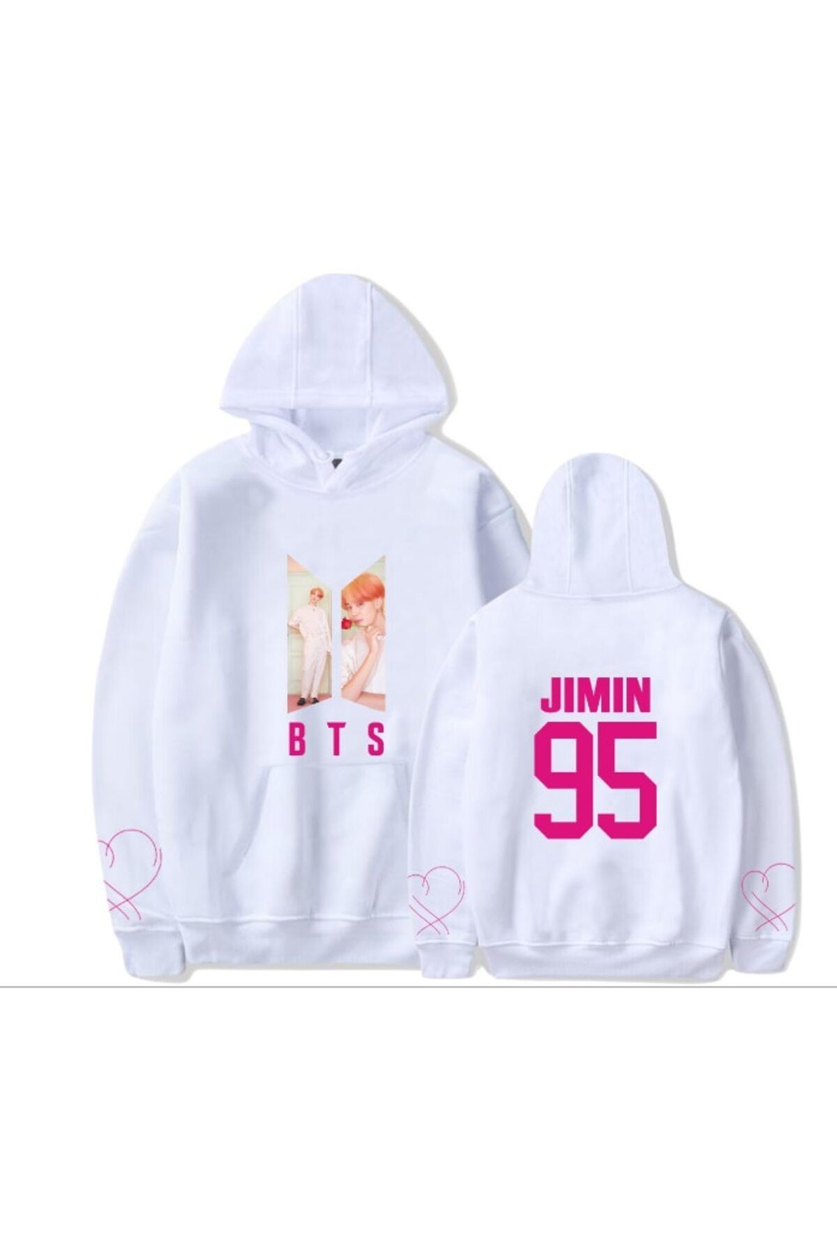 Jimin 2024 white hoodie