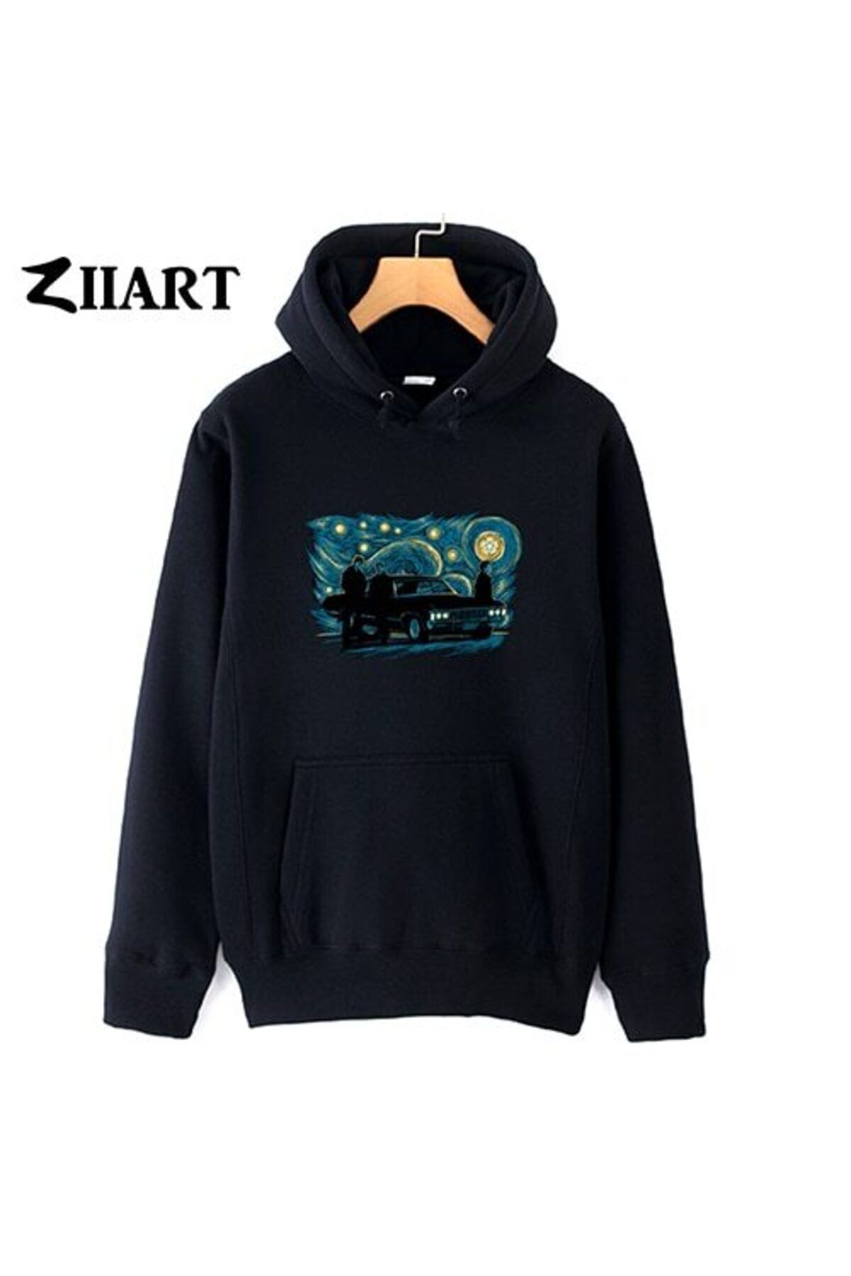 Vordevia Hanorace Unisex Cu Glugă Van Gogh Art Mod 32 Unisex - S