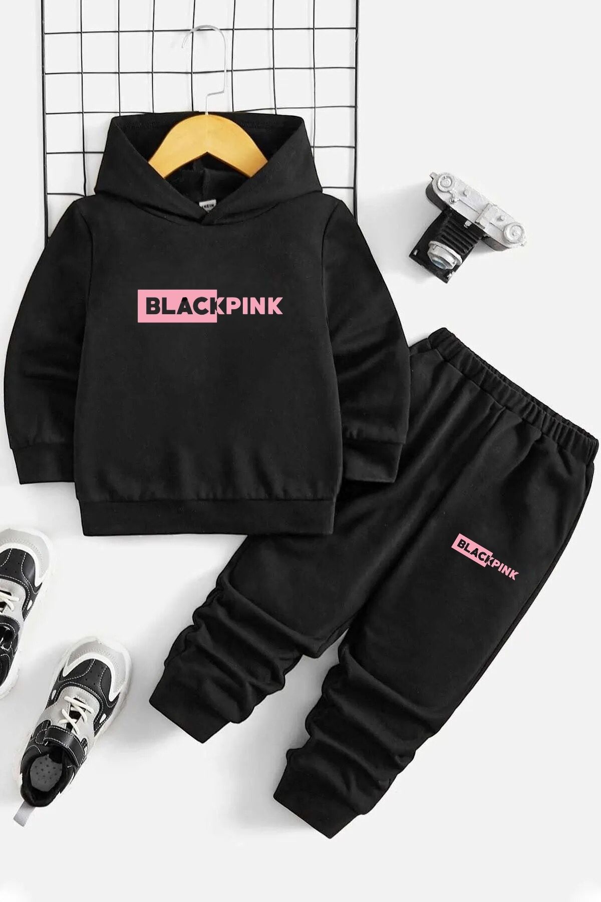 deep qaiser Kids Blackpink Logo Printed Bottom Top Children s Tracksuit Set