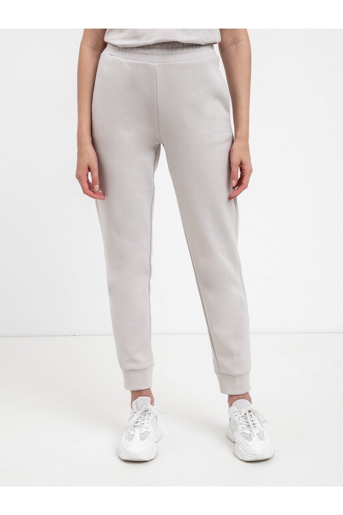 Calvin Klein Sweatpants Beige Normal Waist Trendyol