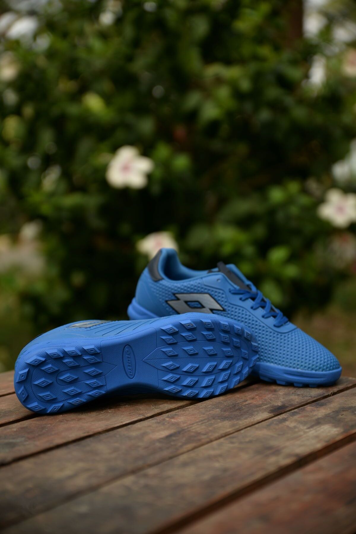 Lotto Legendary Series Men s Astroturf Field and Futsal Cleats Sax Blue Color Non Slip Durable and Guaranteed