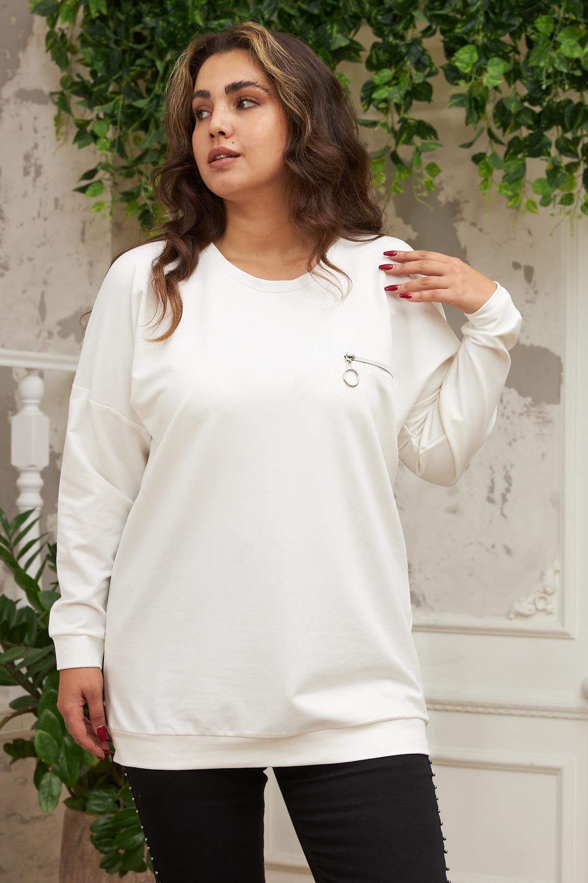 Plus size sales zipper sweater
