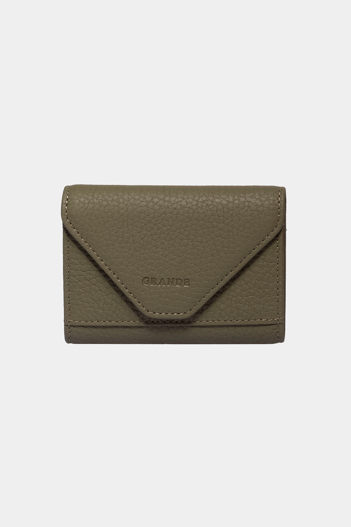 Grande 3639 Hakiki Deri Yatay Kağıt Para Hazneli Mıknatıslı Akordiyon Kartlık Cüzdan Flother Yeşil