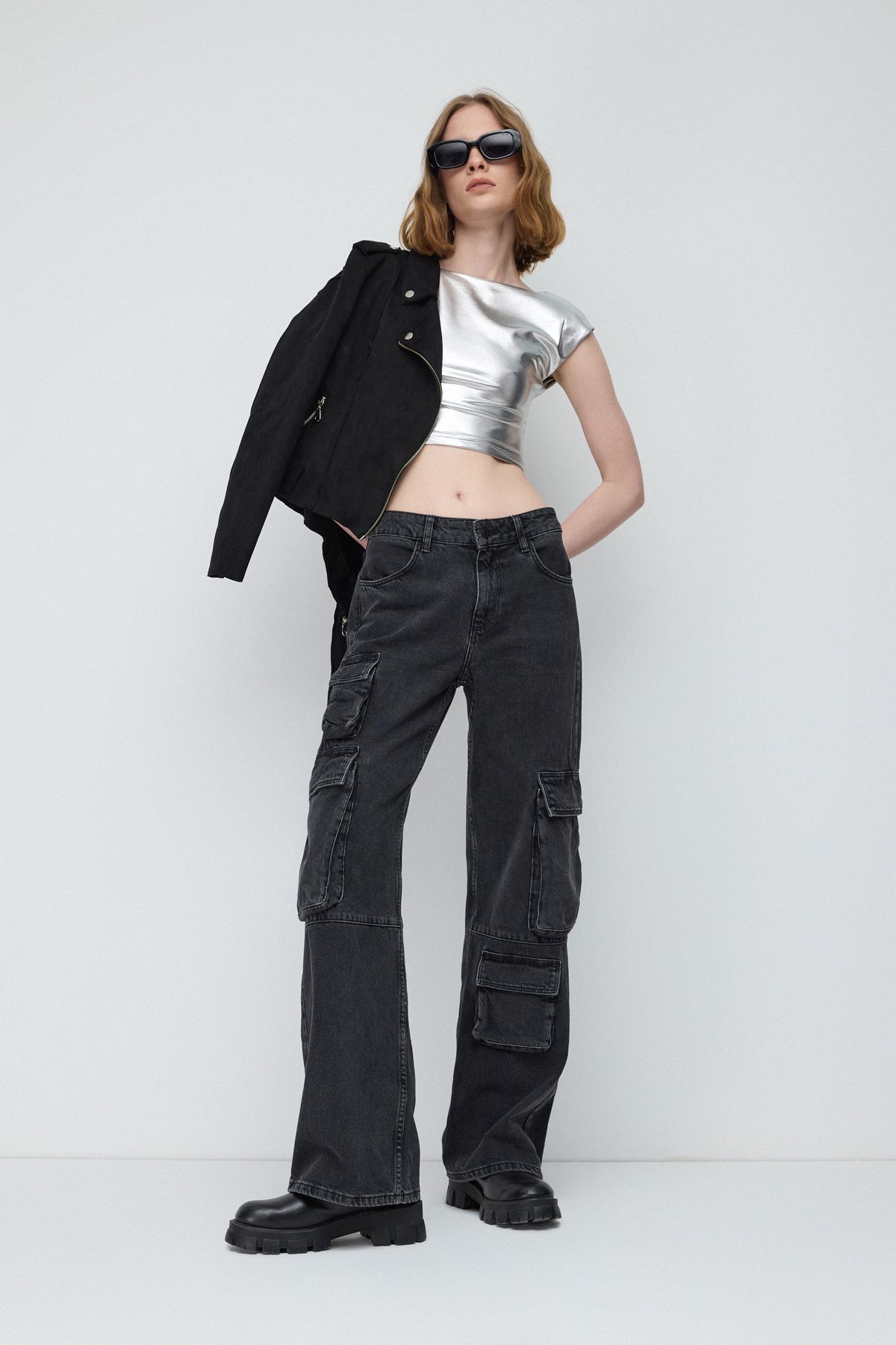 No Matter What-Shiny Backless Basic Crop Top 3