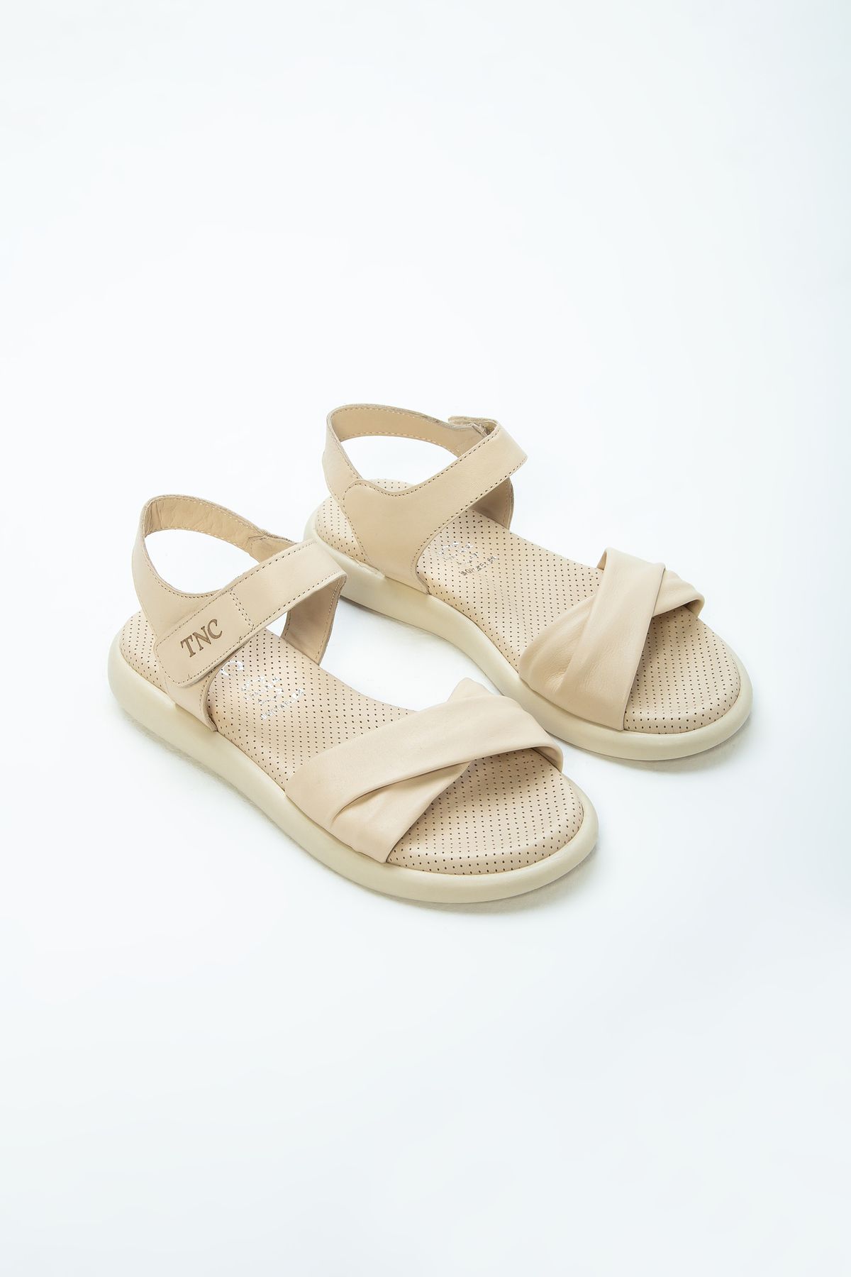 Tamer Tanca-Women's Genuine Leather Flat Sandals 878 24 Bn Sndlt Y23 6