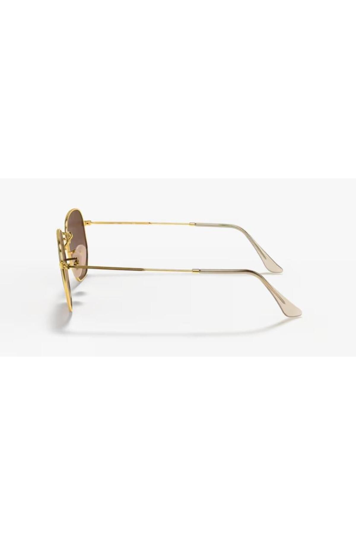 Ray-Ban عینک آفتابی یونیسکس دست ساز قاب طلایی رنگ آریستا شش ضلعی RAYBAN 3548N