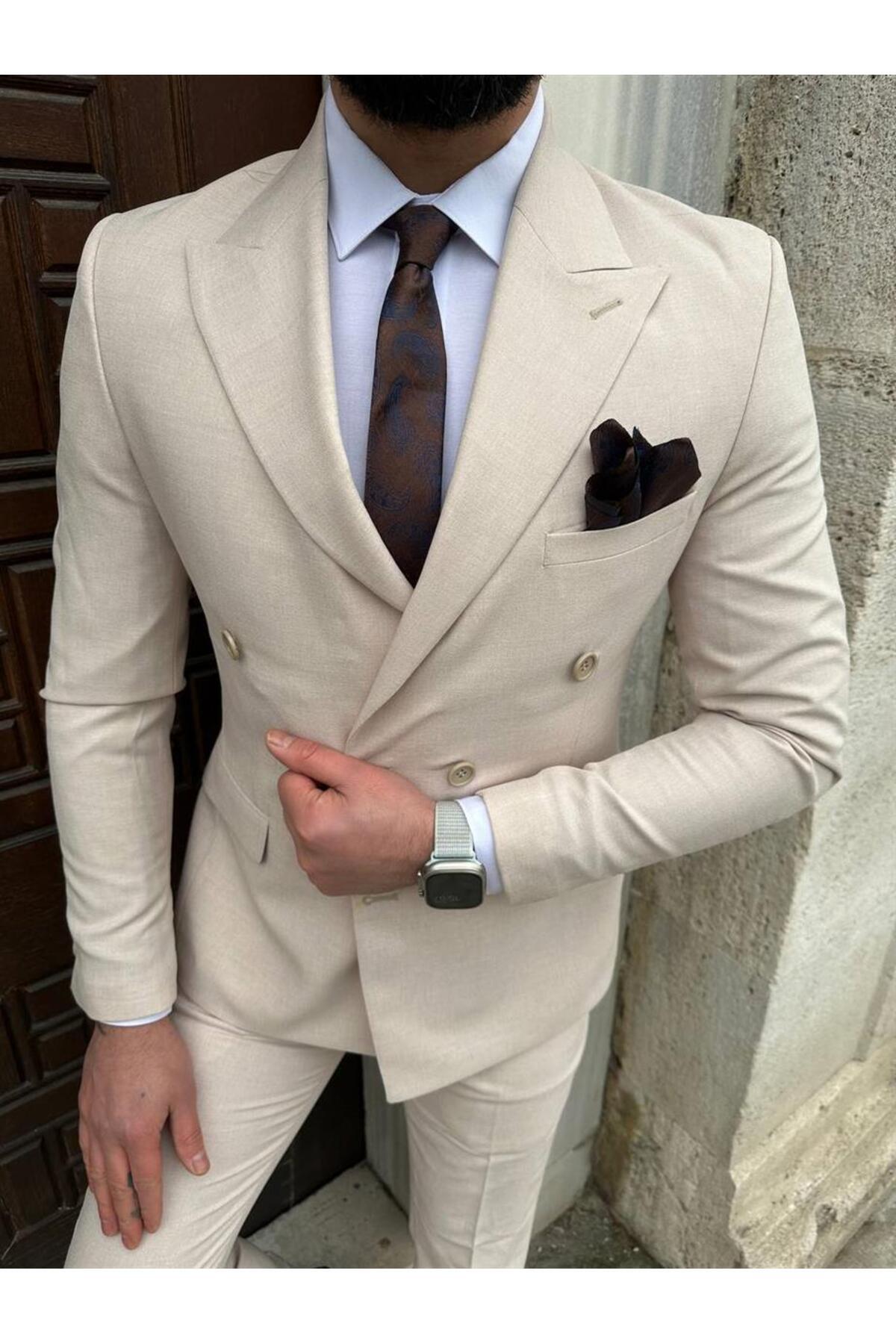 Suit A. Cream Italian Cut - Slım Fit SD4935