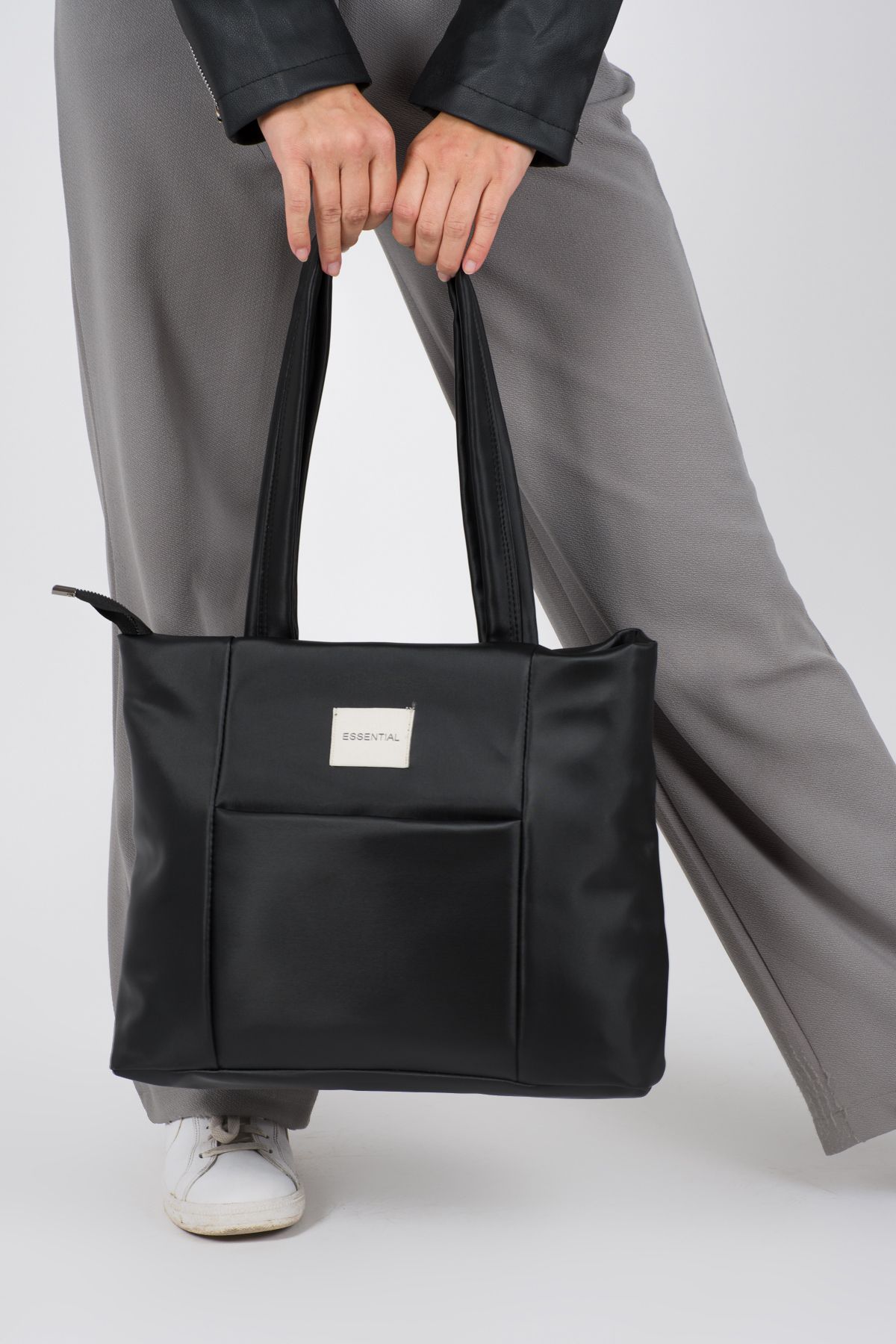citycenterfashion-حقيبة يد وكتف أساسية مبطنة بسحاب للإغلاق من الساتان للنساء cty-lbn-9254 2