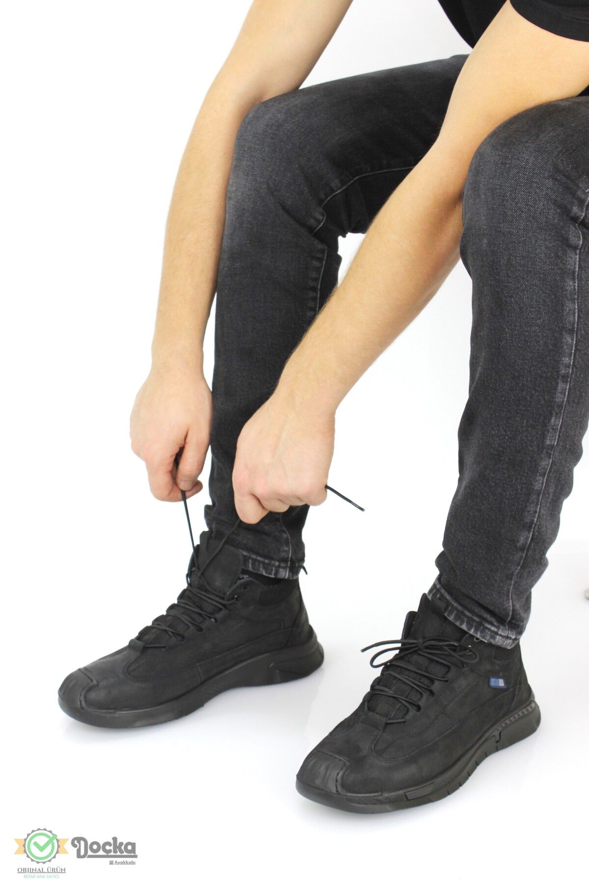 Scootland-Men's Genuine Leather Sports Style Casual Sneaker Boots 2