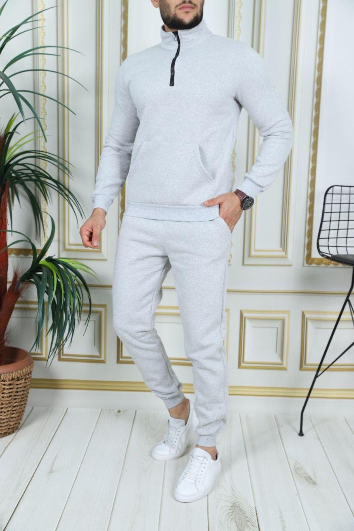 3 threaded half zipper cotton winter tracksuit team