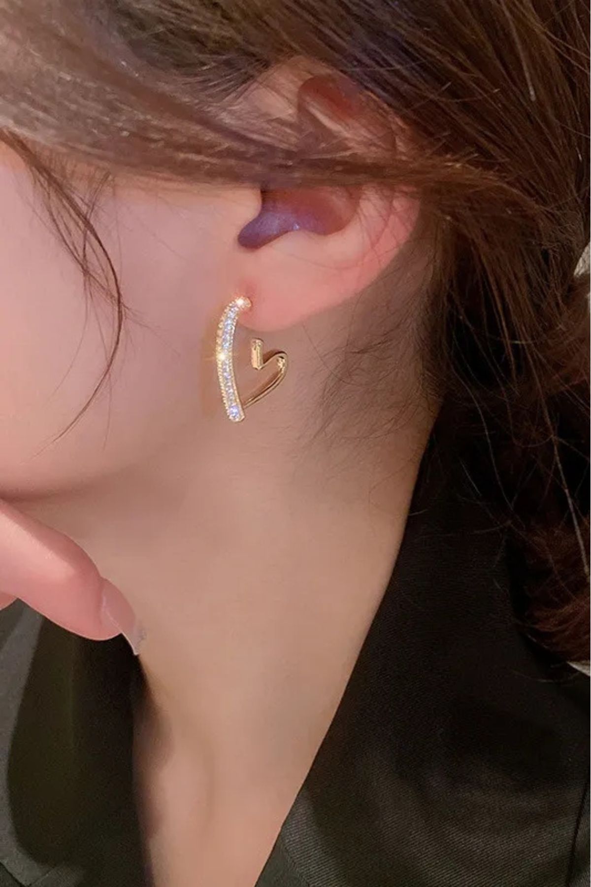 Earrings gold small shop design