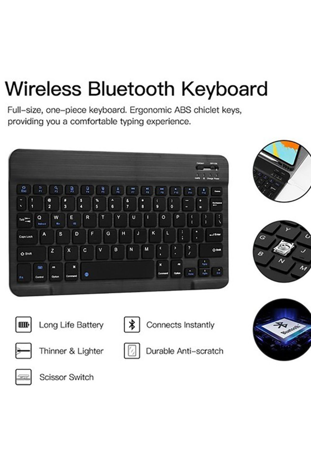 ÜNİCELL-Ipad 10th generation (10.9 INCH) Compatible Bluetooth Enabled Case with Pen Compartment and Turkish Keyboard 4