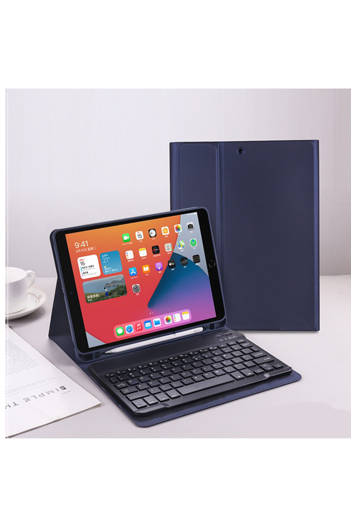 Ipad 10th generation (10.9 INCH) Compatible Turkish Keyboard Case with Bluetooth Feature Pen Compartment