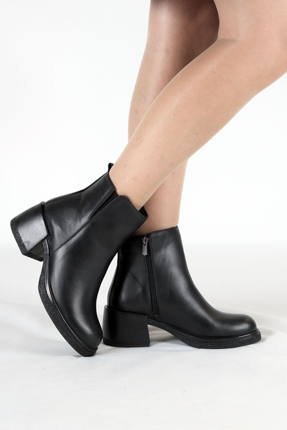 VENZA Genuine Leather Heeled Women s Boots FR47 Trendyol