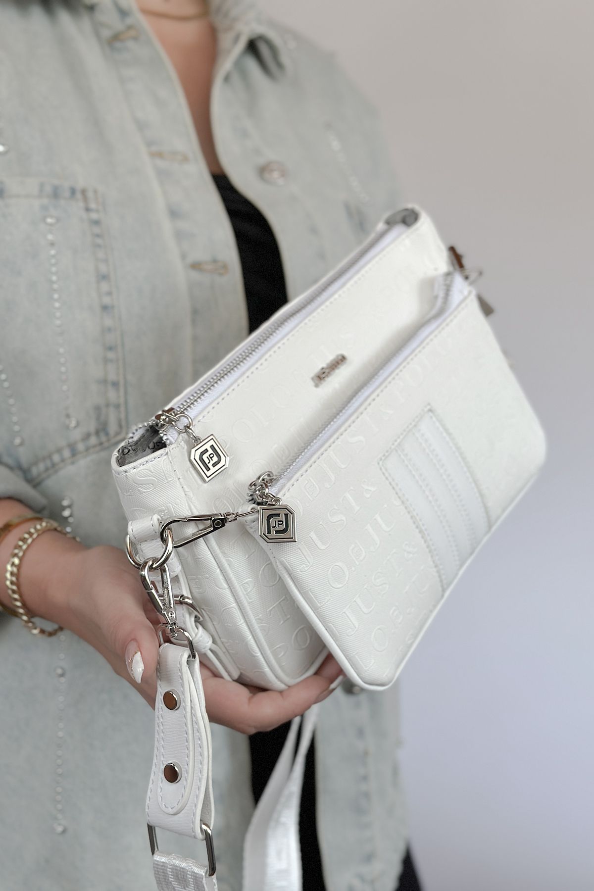 Arie double sales compartment crossbody