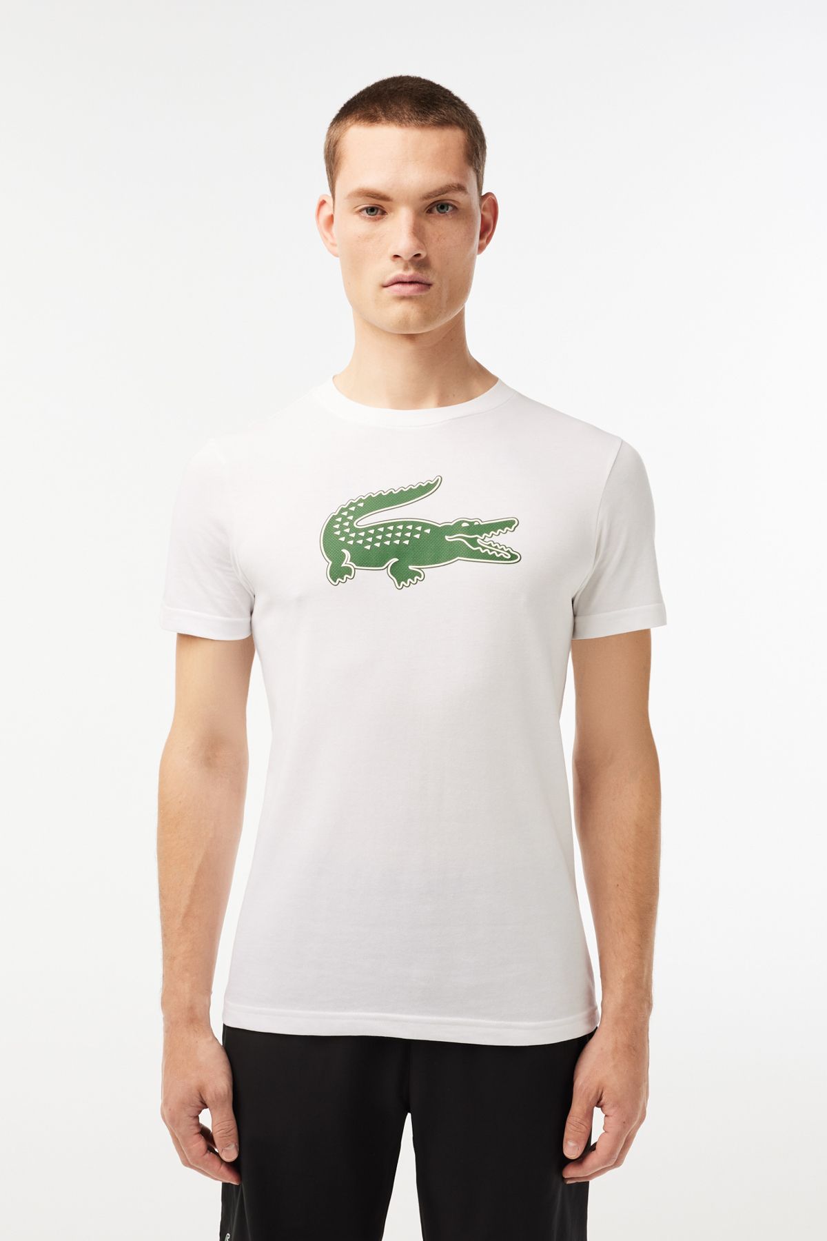 Lacoste Weiß/Grün-737 Trendyol - T-Shirt Herren für
