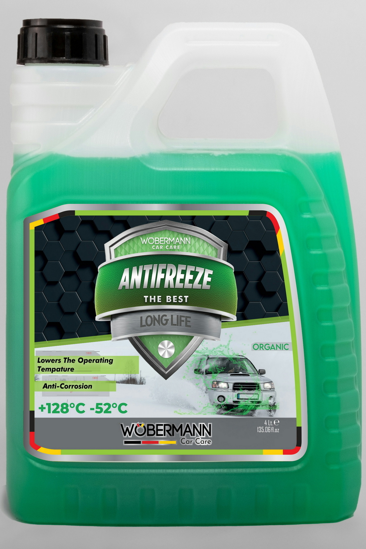 Wöbermann Yeşil Antifriz 4 Mevsim Organik -52°C 4 Lt.