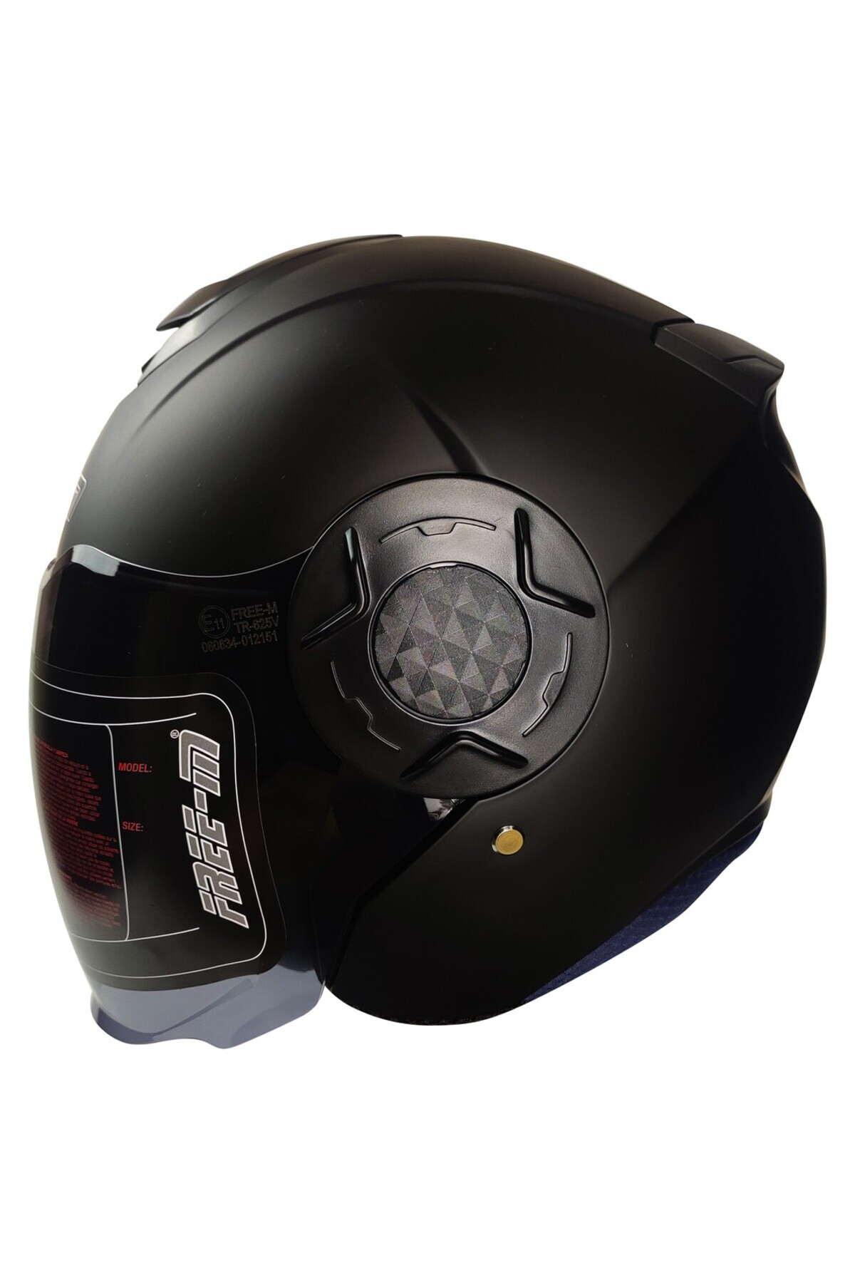 Free-M FREEM FR-665 YARIM KASK GÜNEŞ VİZÖRLÜ MAT BLACK (L)