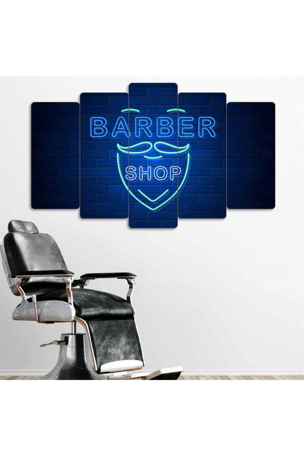 Blue Barber Shop - 5 Piece Barber Painting