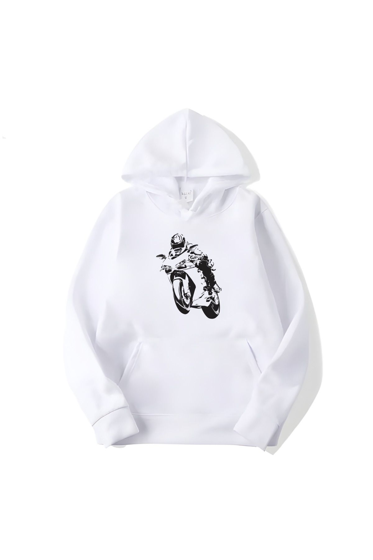 MAGORS Hanorac Cu Mânecă Lungă Din Bumbac Imprimat Svart Wear Moto Gp Unisex - M