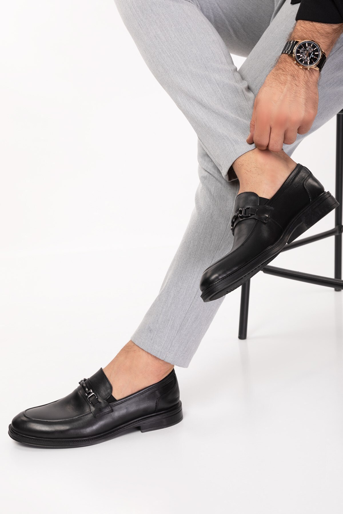 maximoda  Hakiki Deri, Bagcıksız, İç Dış Deri, Erkek Klasik Ayakkabı - Görsel 4