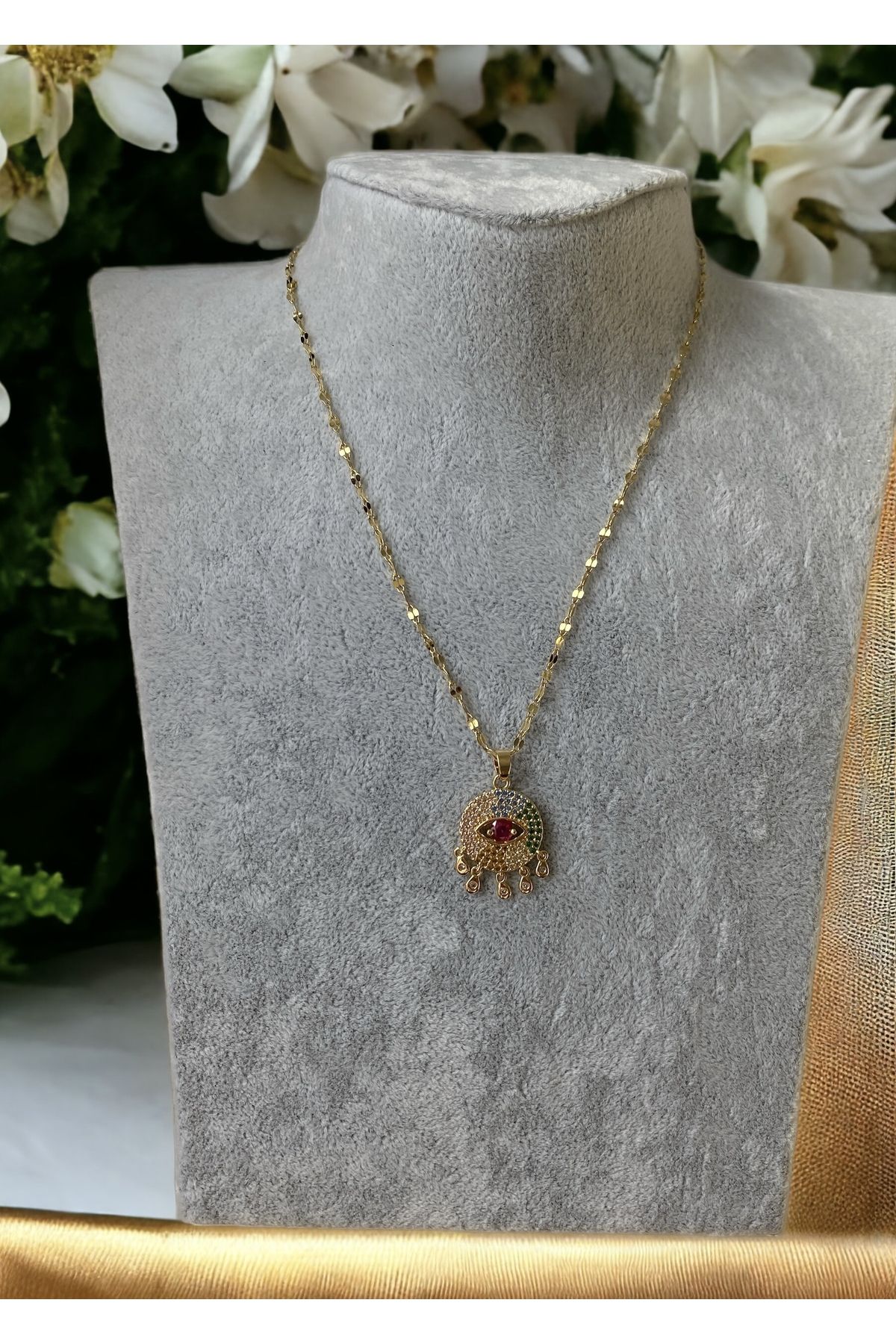 NN JEWELLERY Steel Necklace with Tarnish Free Eye Figure 2 YEARS
