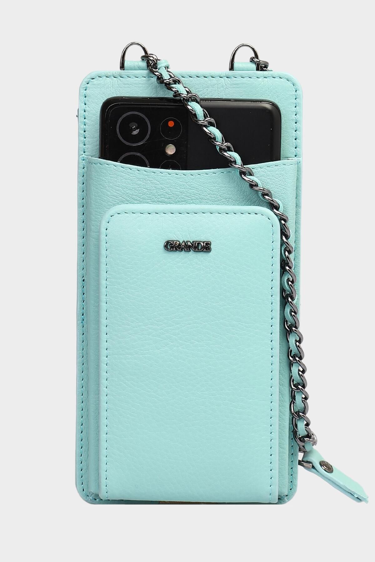 Grande 2783 Genuine Leather Wallet Featured Zippered Women s Phone Bag Arsel Water Green