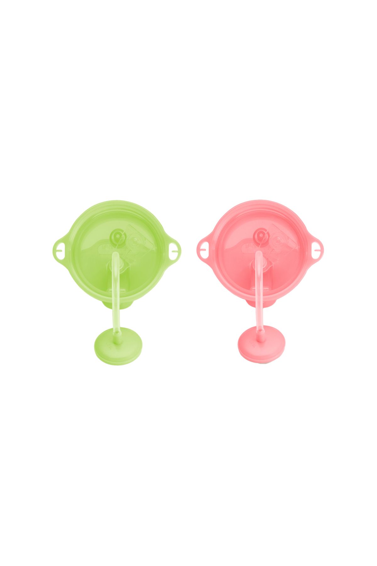 Munchkin-Click Lock Spout Drinking Cup with Straw, 12 months, 296ml, Green & Pink, Pack of 2 3