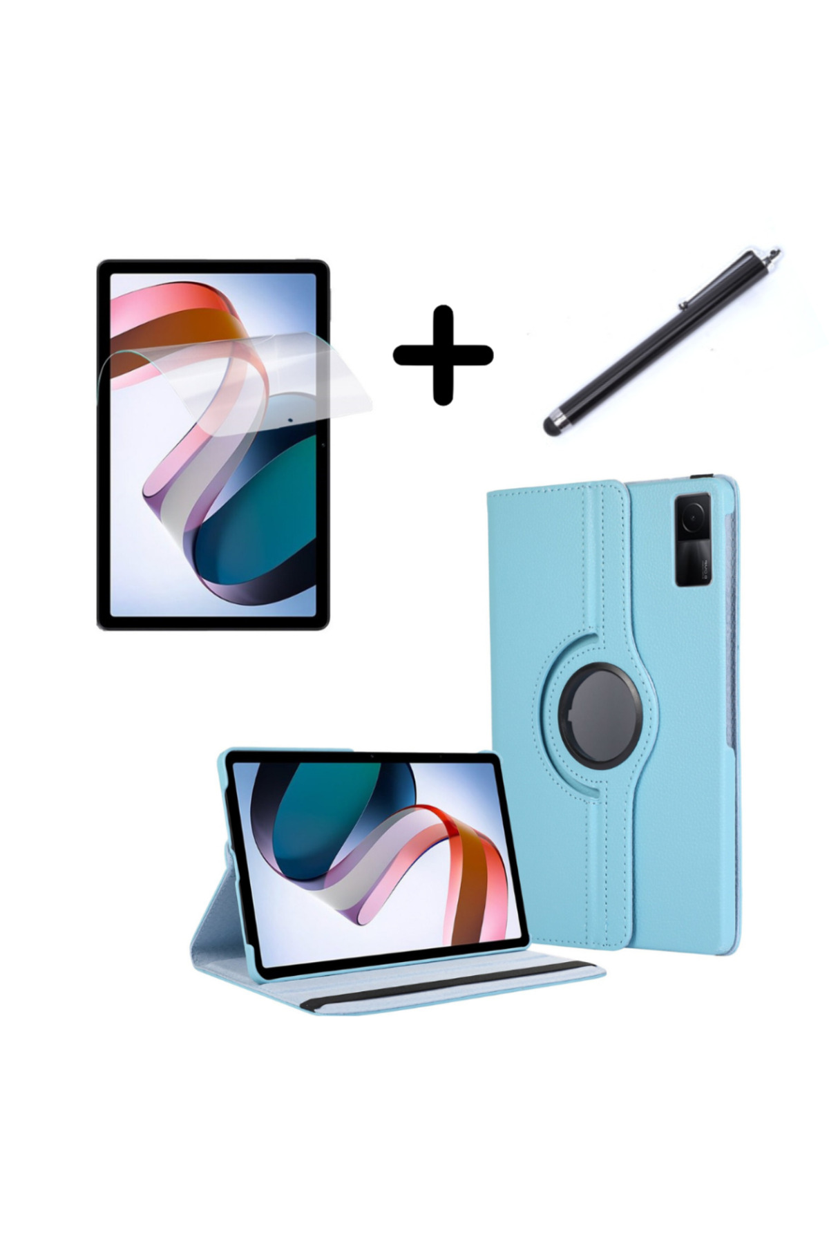 Huawei Honor Pad X9 / X8 Pro 11.5 inch 2023 Case Rotating Tablet Padlock Screen Protector+Pen Blue