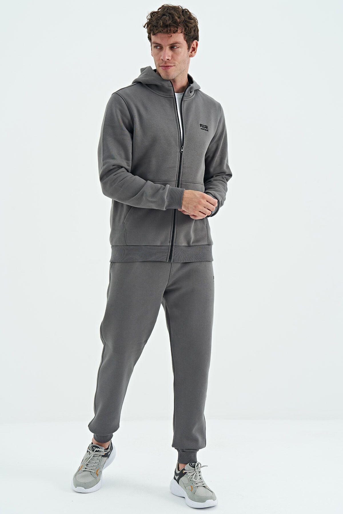 Air Jones Kevin Dark Gray Padded Men s Tracksuit 85191 Trendyol