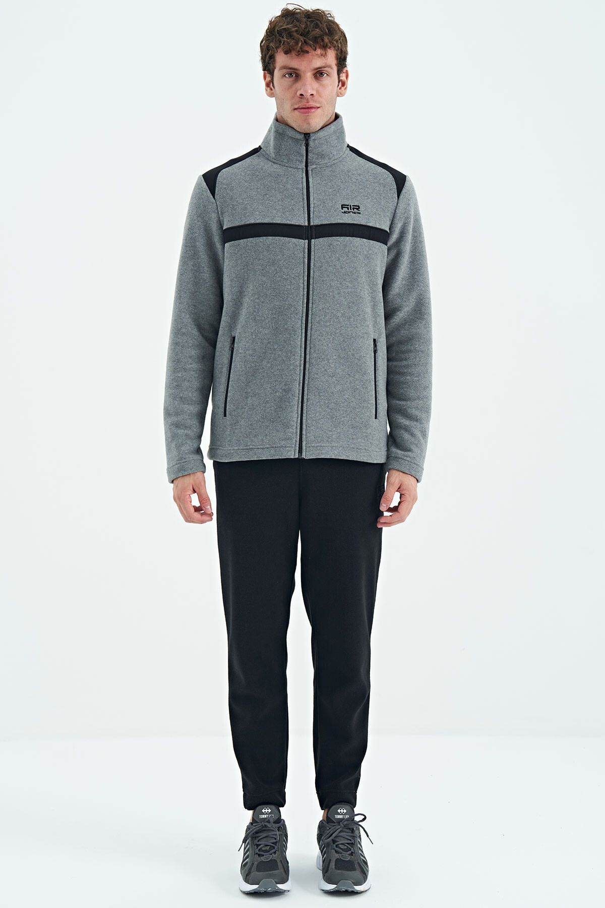 Grey discount fleece tracksuit
